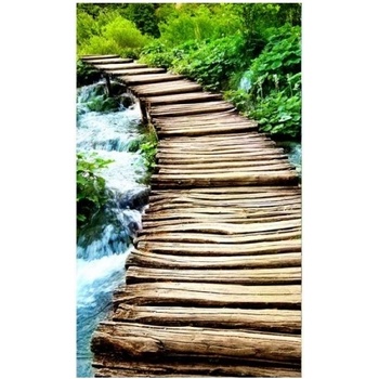 DIMEX ART s. r. o Флизелинов фототапет дървен пешеходен мост 150 x 250 см
