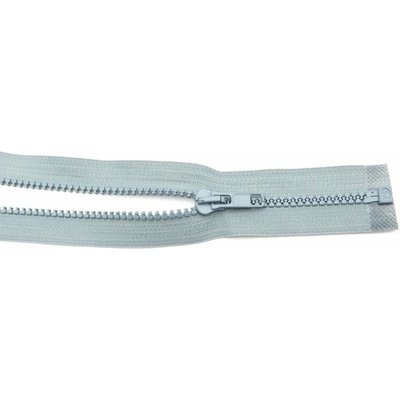Deliteľný kostený zips - dĺžka (30 - 95 cm) - rôzne farby 85 cm Šedomodrá bez ozdoby