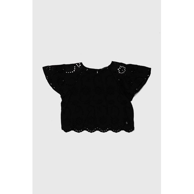 Sisley Детска блуза Sisley в черно с изчистен дизайн (54ZKYQ00U.G.Seasonal)