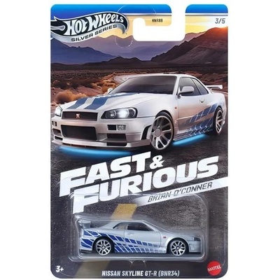 Mattel Hot Wheels Silver Series Fast and Furious Brian Oconner Nissan Skyline GTR