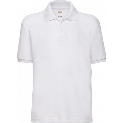 Fruit Of The Loom směsové polo triko 65 35 bílá