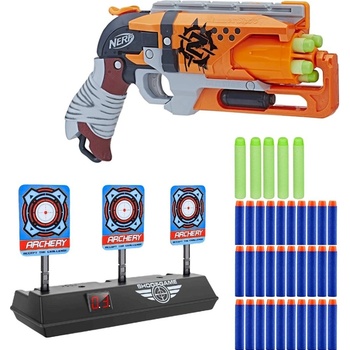 Nerf Zombie Strike Hammershot A4325 + elektronický terč + 30 šípů