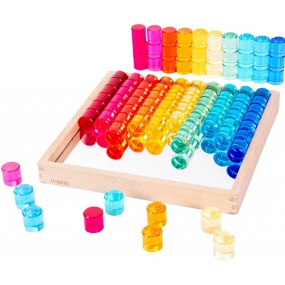 TickIt Zrcadlový tác s drahokamovými kostkami