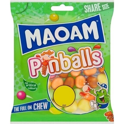 Maoam Pinballs žvýkací bonbony s měkkým středem s ovocnými příchutěmi 140 g