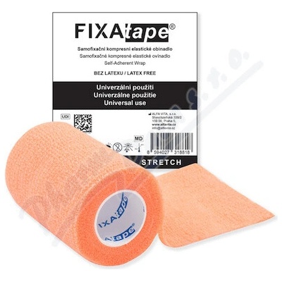 FIXAtape STRETCH samofix.obi.7,5 x 450 cm fluor.orang