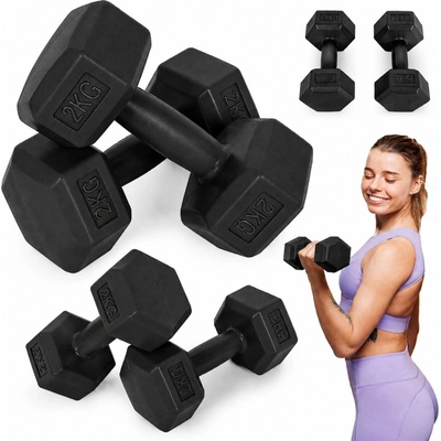 MOVEPRO hexagonální činky 2 x 2 kg