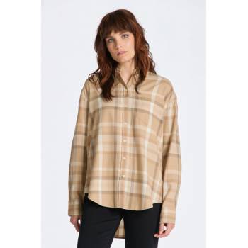 Gant Relaxed flannel BD hnedá