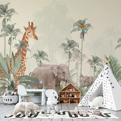 Art Gift Decor Детски Фототапет с животни - Приключения в джунглата