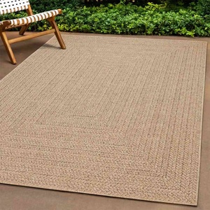 Pure Line Home Килим zizur, имитация на юта, правоъгълна шарка, за закрито и открито, кафяв
