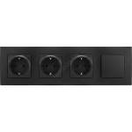 Legrand Legrand-троен домашен контакт SCHUKO 250V/16A и еднополюсен ключ № 1 NILOE (LR0001H)