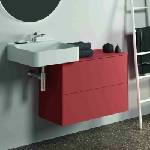 Ideal Standard Atelier Conca стенен шкаф с 2 чекмеджета и плот 80 см червен - матово оранжев (T4328Y3)