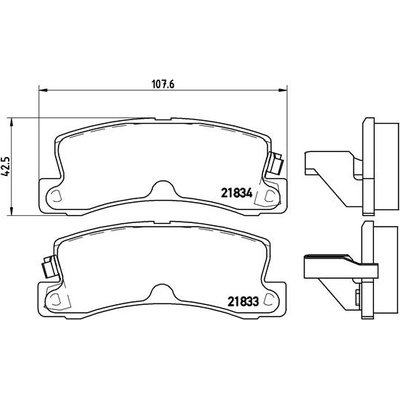 BREMBO Sada brzdových platničiek kotúčovej brzdy P83015