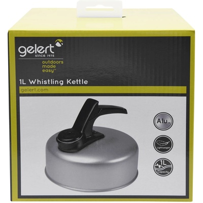Gelert 1L Whistling Kettle - Silver
