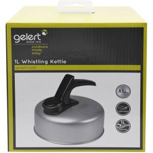 Gelert 1L Whistling Kettle - Silver