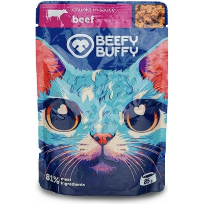 Beefy Buffy mäsové hovädzie kúsky v omáčke 85 g