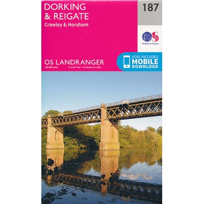 mapa Dorking Reigate 1:50 t. +
