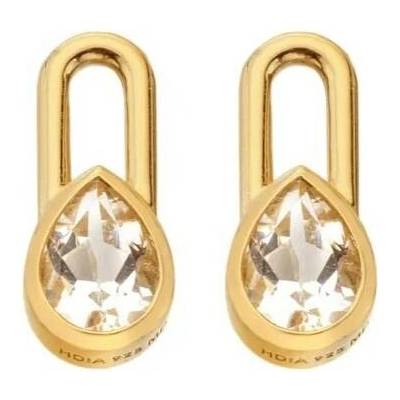 Hot Diamonds Pozlacené náušnice s diamanty a topazy Solitaire DE880