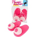 Erotické žertovné předměty Růžové pantofle s prsy Busen-Puschen