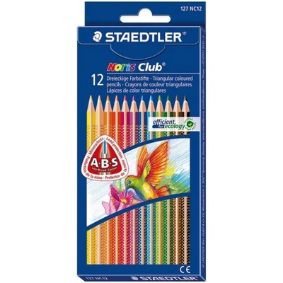 STAEDTLER Цветни моливи Щадлер Staedtler Noris Club 127, 12 цвята