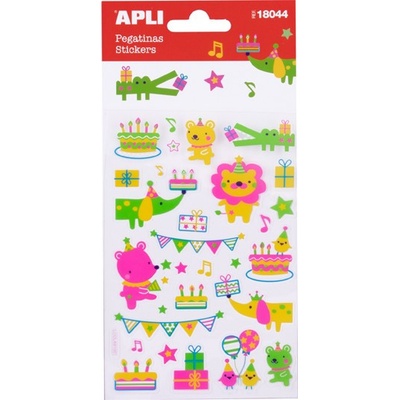 Apli Stickers Neon Animals nálepky s motivem zvířátek