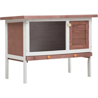 vidaXL 9799.170829 hnědo bílá 1 patro 90 x 45 x 65,5 cm dřevo