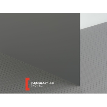 Röhm Plexisklo Plexiglas LED 3mm 9H04 SC nasvetľovacie 1010 x 2030 mm čierne 1 ks