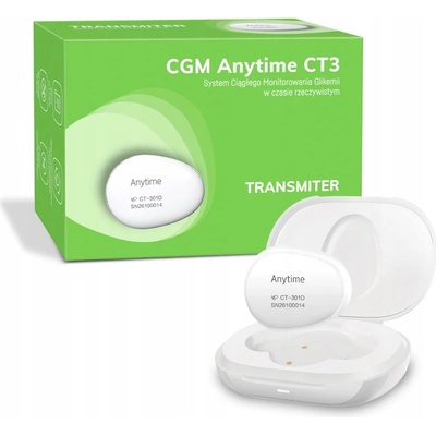 CGM Anytime CT3 Bluetooth glukózový senzor s dobíjacou batériou Genexo