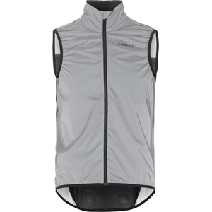 Craft Мъжки елек за колоездене Craft Adv Essence Lumen Wind Vest Cycling vest - Silver Reflective / Black - размер XXL (054-0336-0115)