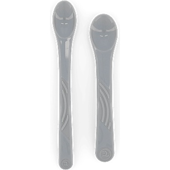 Комплект лъжички Twistshake 2 броя 6+ м Pastel Grey (7350083121943)