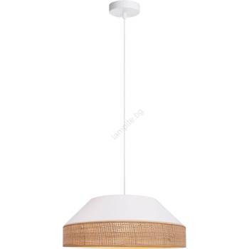 Image 1 of HEXE Пендел MANISO 1xE27/60W/230V Ø 45 см бял/бежов (HX0237)