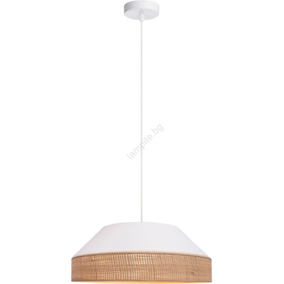 HEXE Пендел MANISO 1xE27/60W/230V Ø 45 см бял/бежов (HX0237)