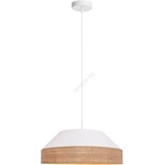 HEXE Пендел MANISO 1xE27/60W/230V Ø 45 см бял/бежов (HX0237)