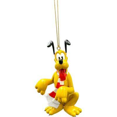 Disney Vianočná ozdoba Mickey&Friends Pluto so šálom 10 cm