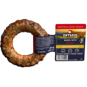 ONTARIO Лакомство Ontario Protein дъвчащ бейгъл с говеждо 1бр 8, 9см (214-859099)