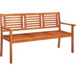 vidaXL 3-местна градинска пейка, 150 cм, евкалиптово дърво масив (44399)
