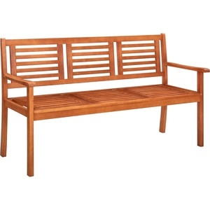 vidaXL 3-местна градинска пейка, 150 cм, евкалиптово дърво масив (44399)