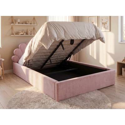 Ami Nábytek Kids Line 3 Mušle s roštem a úložným prostorem růžový Velvet