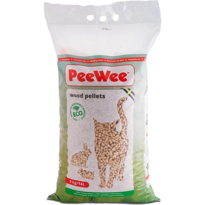 PeeWee Стартова опаковка PeeWee EcoMinor - дървесни пелети 9 кг за котки