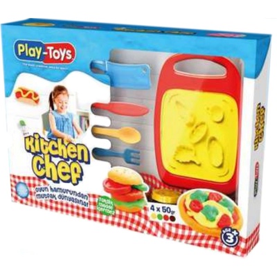 Play-Toys Игрален комлект Play-Toys - Премиум моделин, Шеф Готвачи (70126)