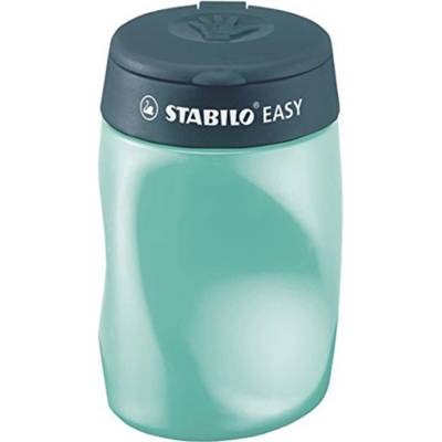 Strúhadlo, trojdierkové, so zásobníkom, pre ľavákov, STABILO "Easy", olejové zelené