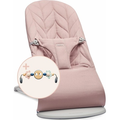 Babybjorn Bouncer Bliss Dusty pink cotton Petal s hračkou Googly Eyes Pastel
