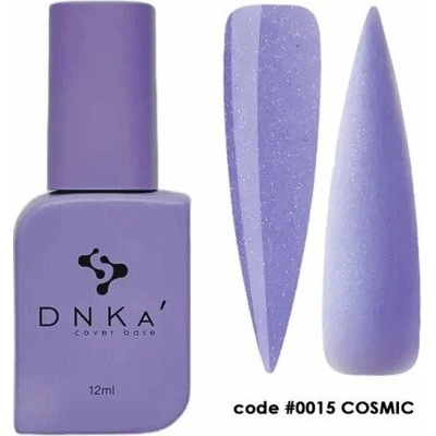 DNKa’ Rubber Cover Base 0015 Cosmic levanduľová trblietavá rubber báza 12 ml