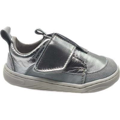 Pegres detské barefoot topánky SBF 64 strieborná,biela
