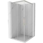 Mexen Rox Duo плъзгаща се душ кабина 80 x 80 см, прозрачна, четкан никел (8C2D-080-080-97-00)