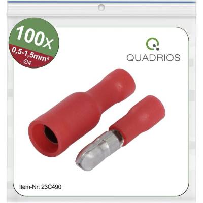 Quadrios 23C490 23C490 guľatý faston, 0.5 mm² - 1.5 mm², 100 ks