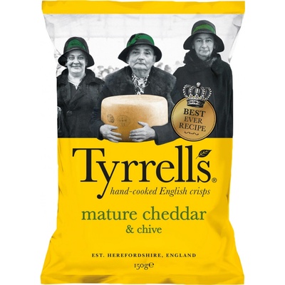 Tyrrells Chips s příchutí cheddaru 150 g