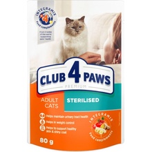 CLUB 4 PAWS Premium Sterilised For adult Sterilised cats 80 g