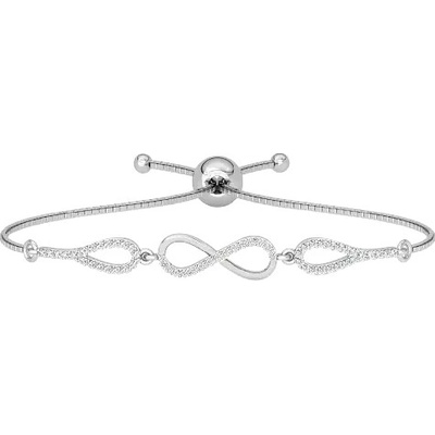 Dabog strieborný 925 dámsky náramok Infinity Charm so zirkónmi ST-Z-NR-007