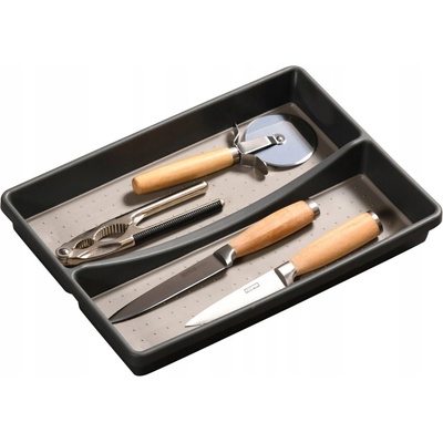 KESPER Príborník 2 priehradky, 32,5 x 23 x 4,5 cm, plast, sivá KESPER 30093