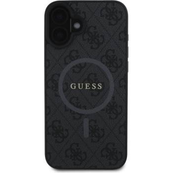 Image 1 of GUESS Гръб Guess PU Leather 4G Colored Ring MagSafe Case за iPhone 16 Plus - Черен